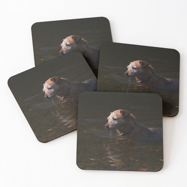 Item preview, Border terrier in river designed and sold by turniptowers.