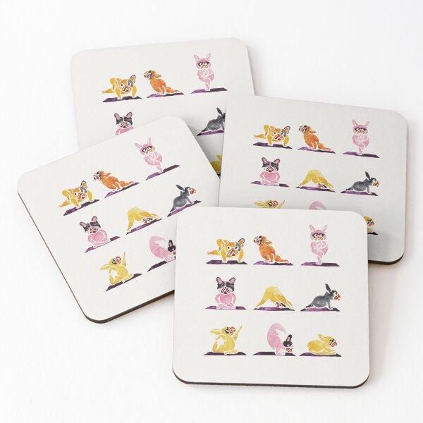 Item preview, French Bulldog Yoga Watercolor designed and sold by Huebucket.
