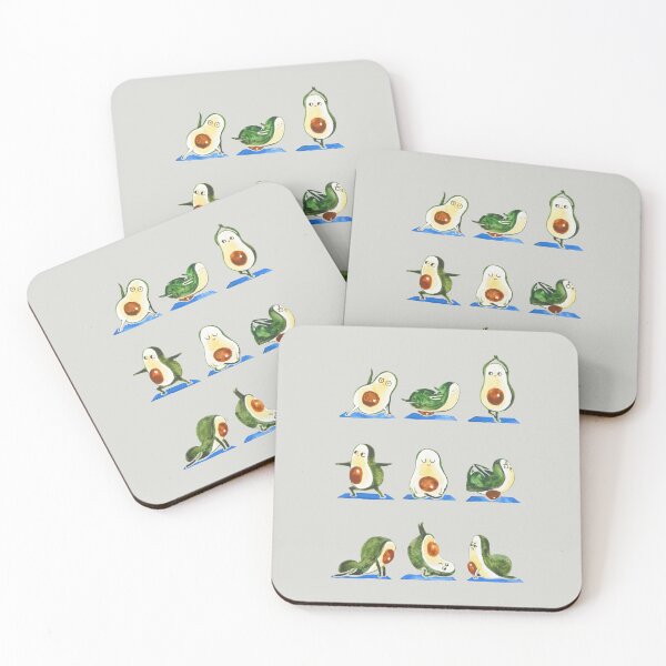 Item preview, Avocado Yoga Watercolor designed and sold by Huebucket.