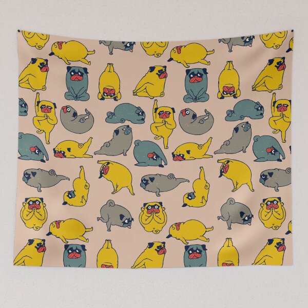 Item preview, Pugs Asanas designed and sold by Huebucket.