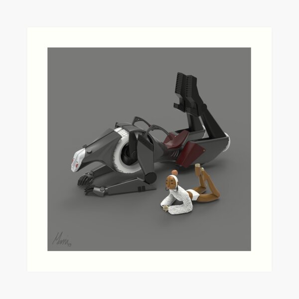 Hana and Beast Art Print