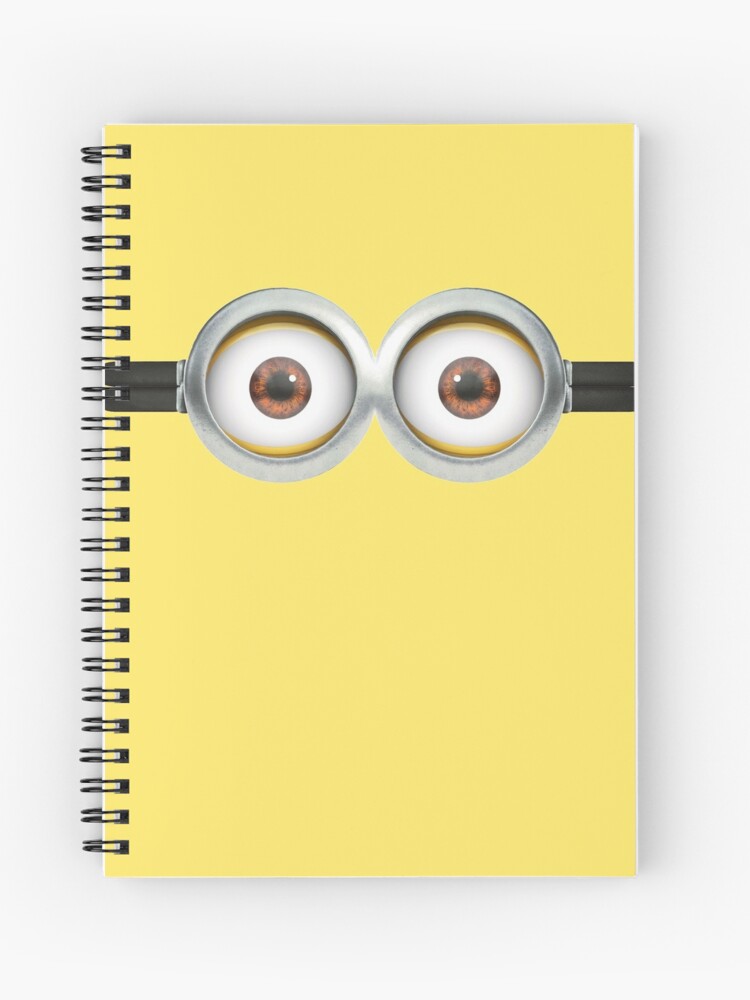 Cuaderno de espiral «Ojos estilo Minion» de CustomShirtGuy | Redbubble