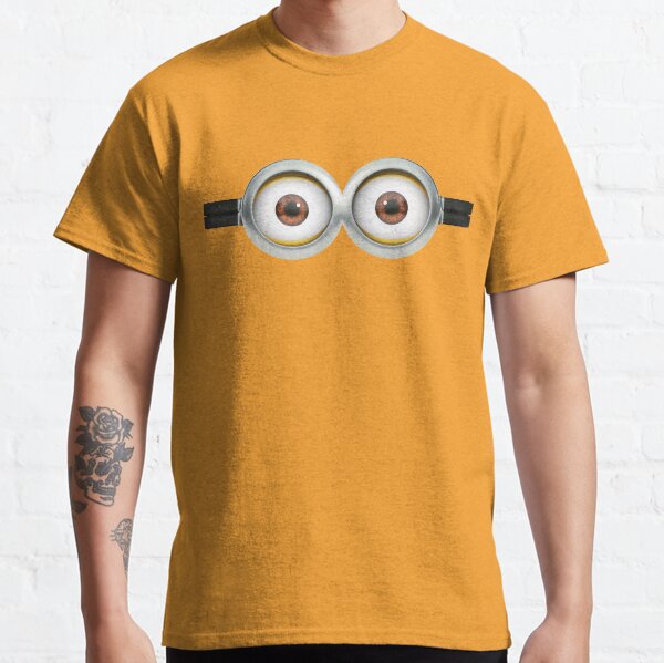 Vista previa del artículo con la obra «Ojos estilo Minion», diseñado y vendido por CustomShirtGuy.