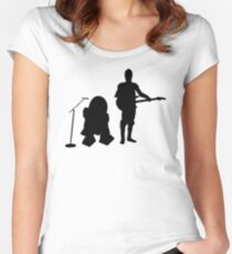 R2D2 C3PO Rock Band Women's Fitted Scoop T-Shirt