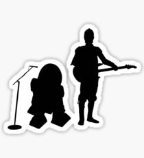 R2D2 C3PO Rock Band Sticker