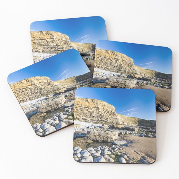 Item preview, Dunraven Bay, or Southerndown beach, with limestone cliffs. designed and sold by Andy Chisholm.
