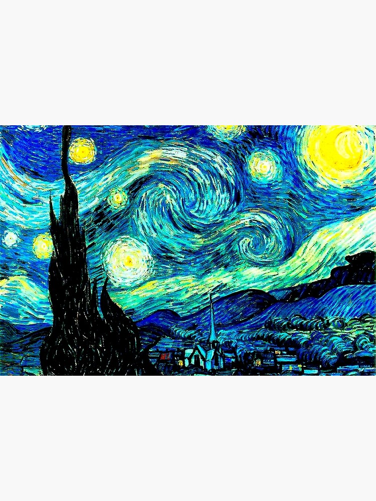STARRY NIGHT: Vincent Van Gogh Famous Painting Print by posterbobs