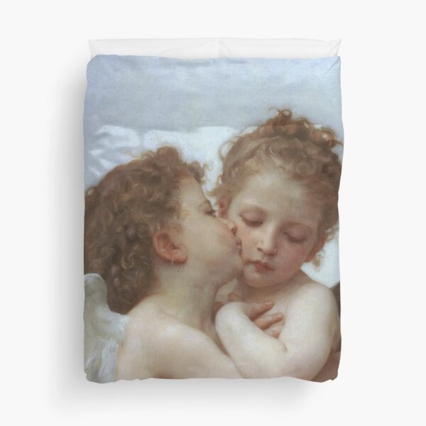 Lamour and Psyche Children – (William Adolphe Bouguereau) Duvet Cover