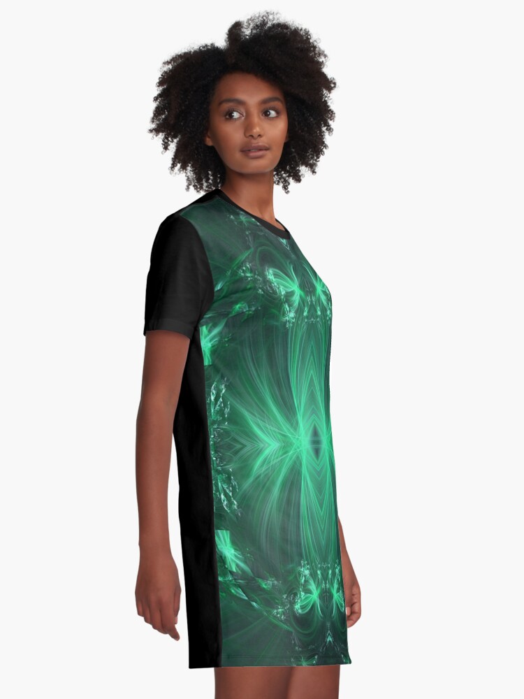 emerald green t shirt dress