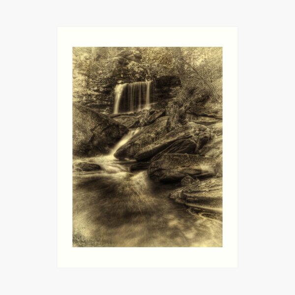 B. Reynolds Falls (faux vintage) Art Print
