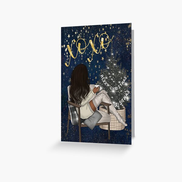 Item preview, African American Sexy Girl Merry Christmas XOXO designed and sold by cutiepietees.