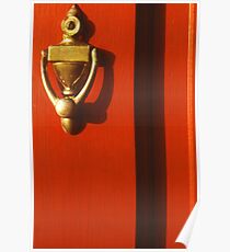 Red Door and Knocker Poster
