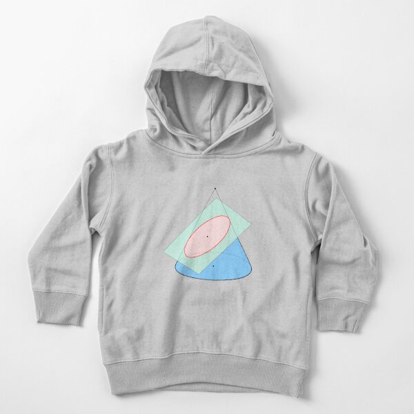 An ellipse (red) obtained as the intersection of a cone with an inclined plane Toddler Pullover Hoodie