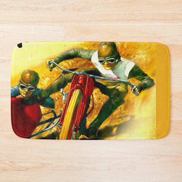 Item preview, "MOTORCYCLE FLAT TRACK" Vintage Racing Print designed and sold by posterbobs.