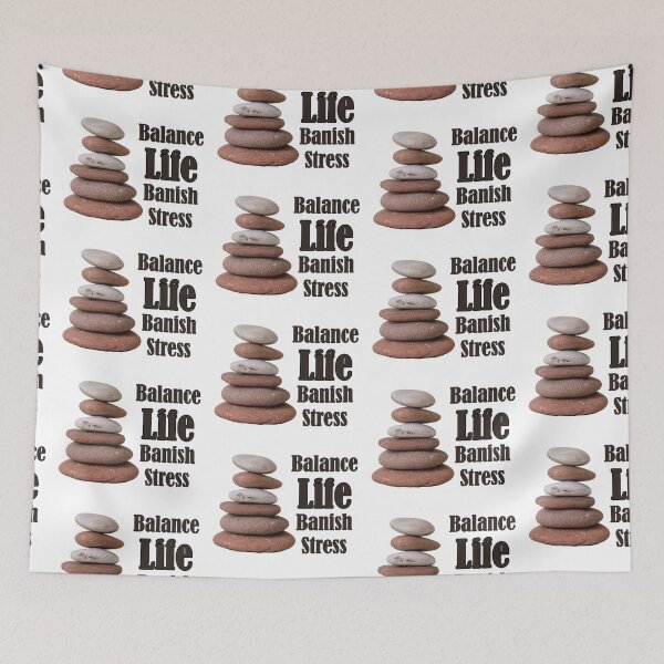 Item preview, Balance Life Banish Stress designed and sold by HazyAppleArt.