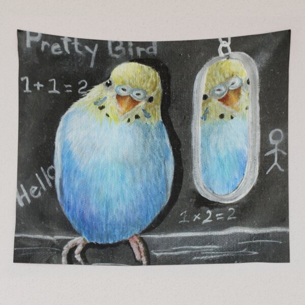 Item preview, Parakeet Reflection designed and sold by mary hughes.