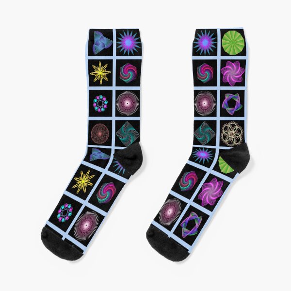 Beautiful colorful geometric shapes Socks