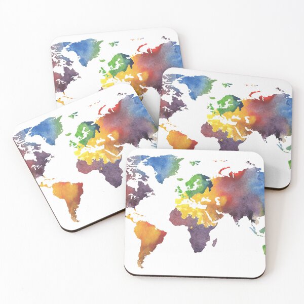 Item preview, Watercolor Map Of The World Silhouette PNG I designed and sold by Irina Sztukowski.