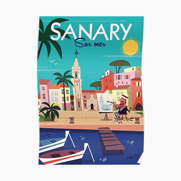 Affiche Sanary Poster