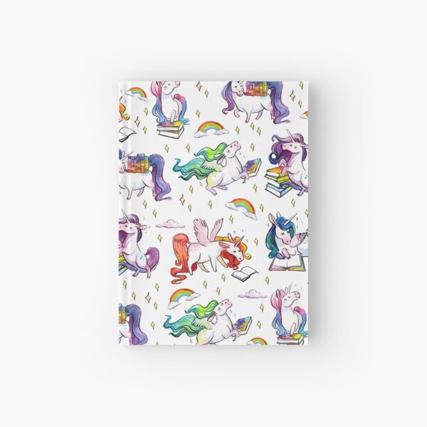 Reading Unicorn Pattern Hardcover Journal