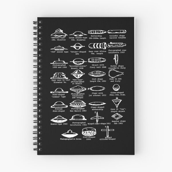 Item preview, UFO Type Flying Saucer Ship Identification Chart designed and sold by SpookshowDesign.