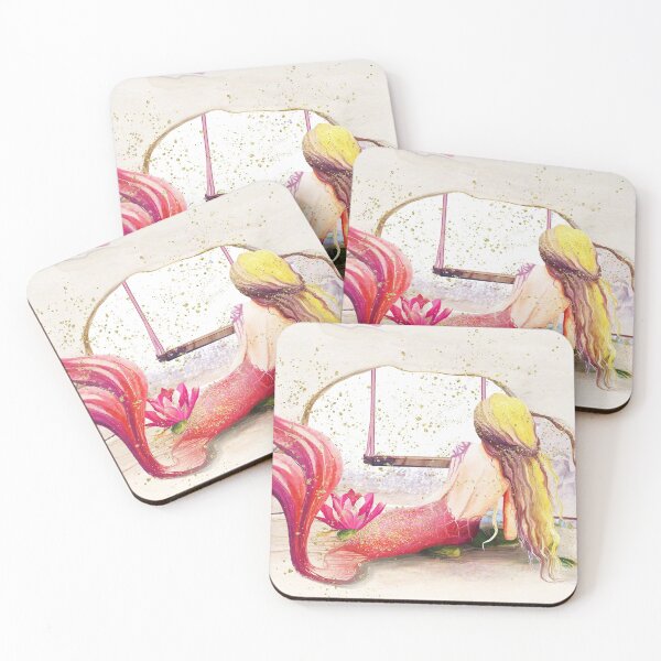 Mermaid Colors Coasters (Set of 4)