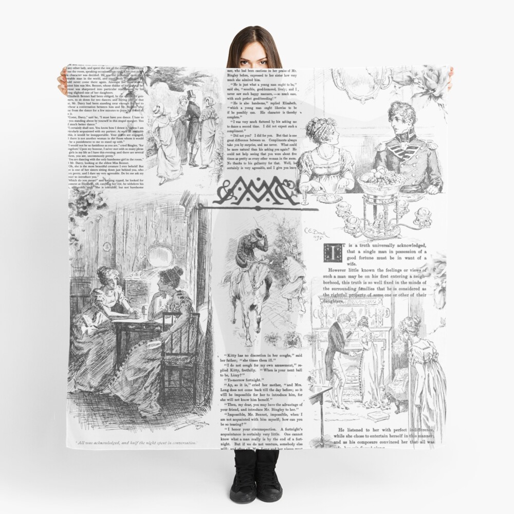 Pride and Prejudice - Pages Scarf
