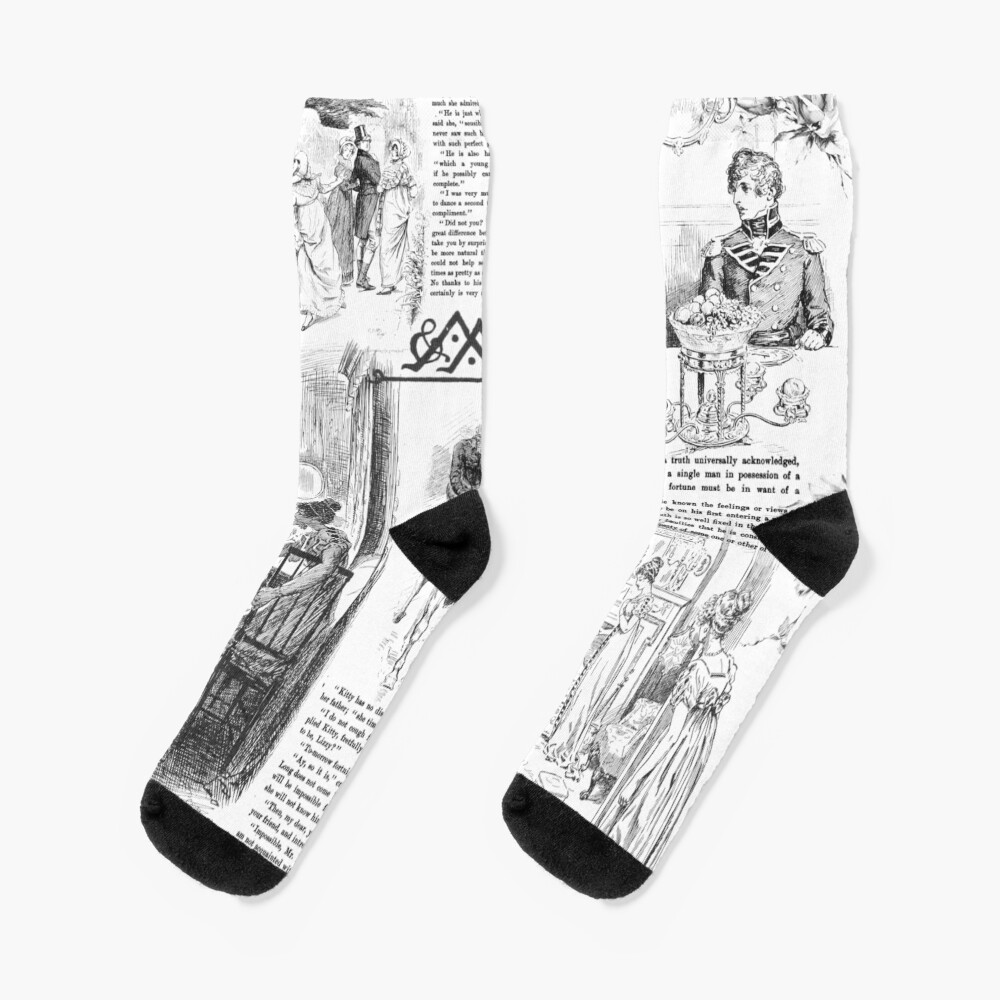 Pride and Prejudice - Pages Socks