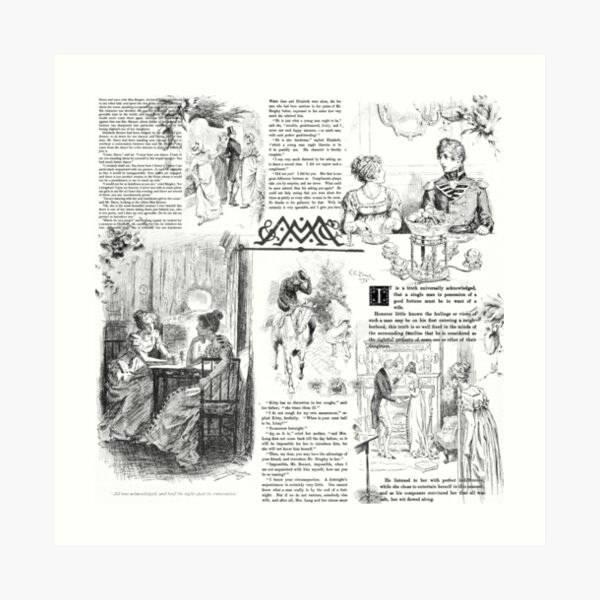 Pride and Prejudice - Pages Art Print