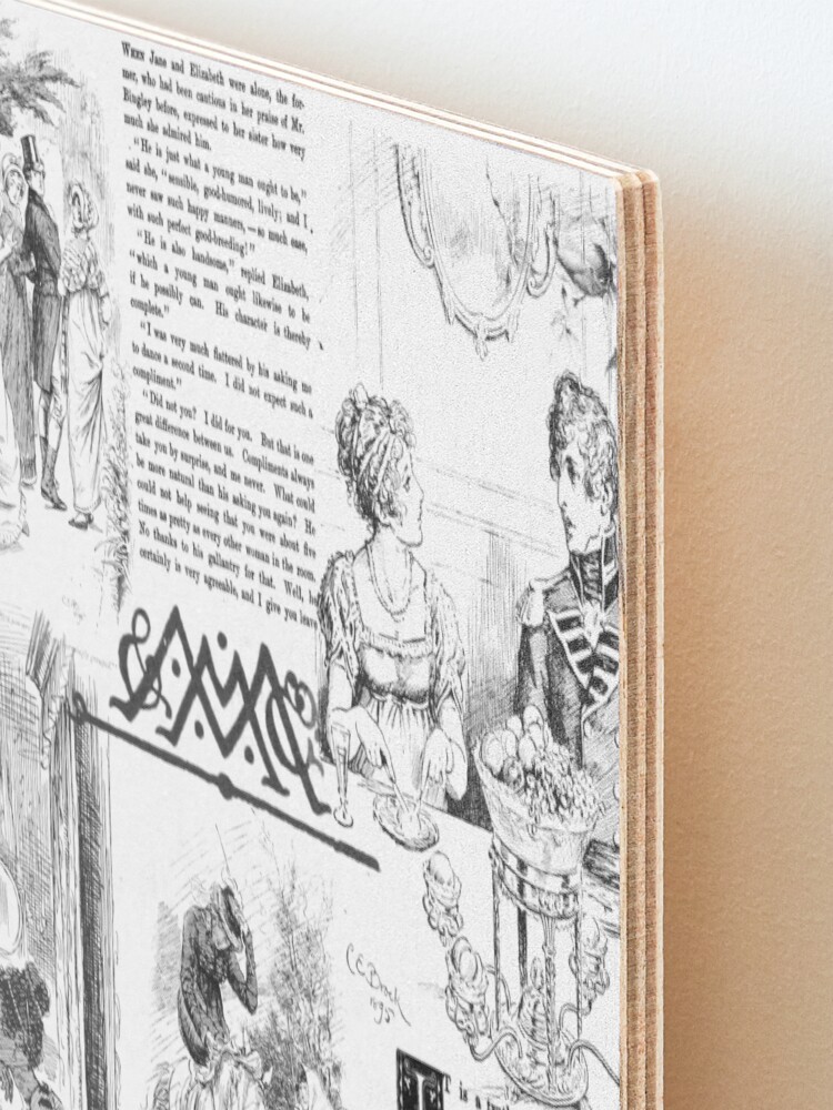 Alternate view of Pride and Prejudice - Pages Mounted Print