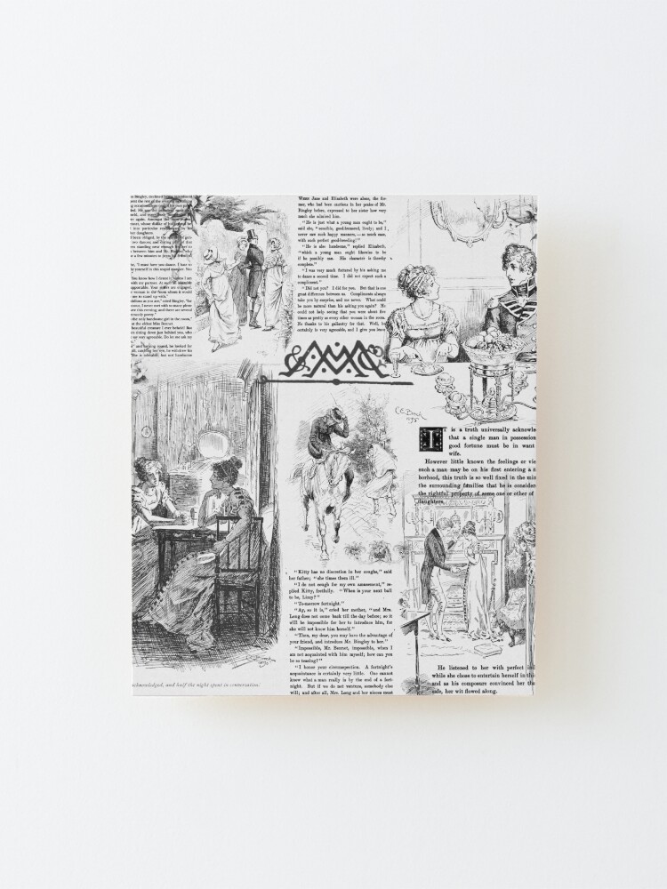 Alternate view of Pride and Prejudice - Pages Mounted Print