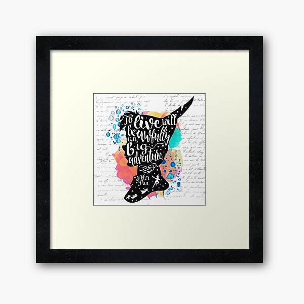 Peter Pan - To Live Framed Art Print