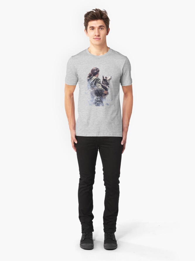 Alternate view of Fat Wolf - Arctic Companion Slim Fit T-Shirt