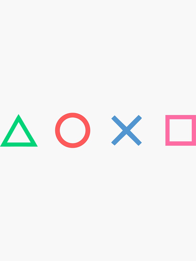 "Triangle Circle X Square" Sticker for Sale by TRUFFLE SHNUFFLE Redbubble