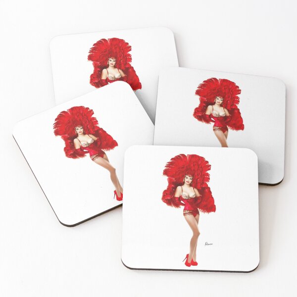 Item preview, Showgirl with Red Feathers Pinup designed and sold by empee.