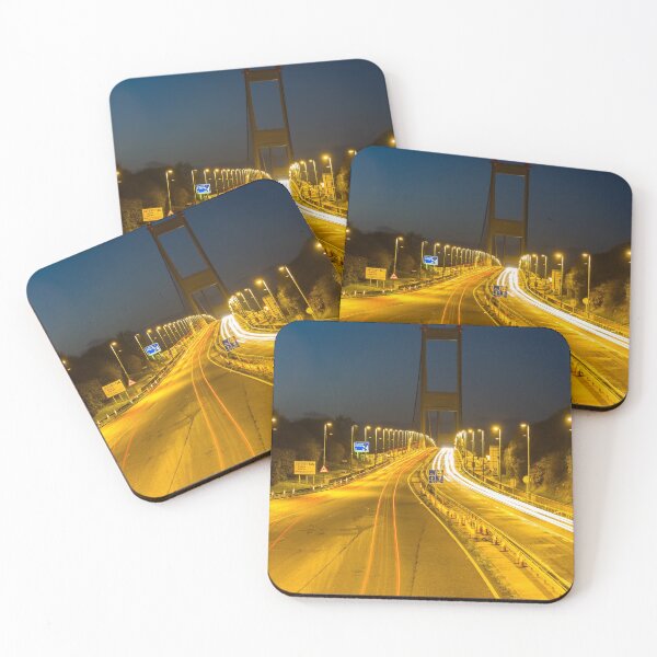 Item preview, Severn crossing at night, car trails designed and sold by Andy Chisholm.