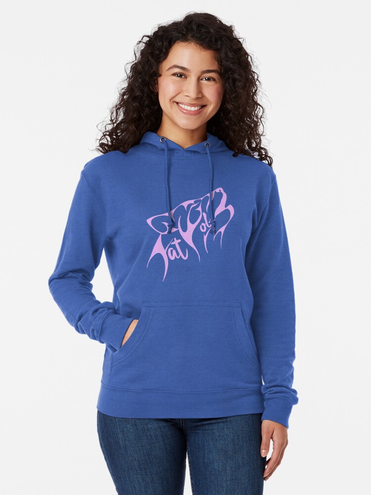 Alternate view of Fat Wolf - Stylised Pink Lightweight Hoodie
