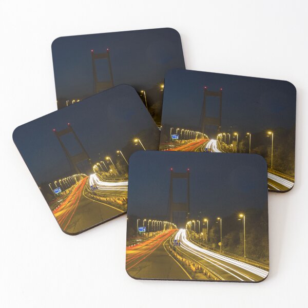 Item preview, Severn crossing at night, car trails designed and sold by Andy Chisholm.