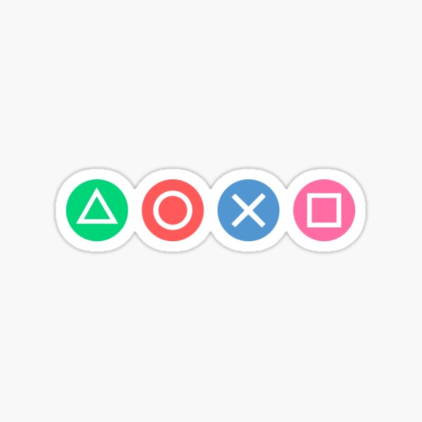  Triangle Circle X Square Buttons Sticker For Sale By Bwils89 Redbubble