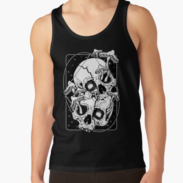 Nautical Goth Ribcage Heart Print Black Tank Top – Skelapparel