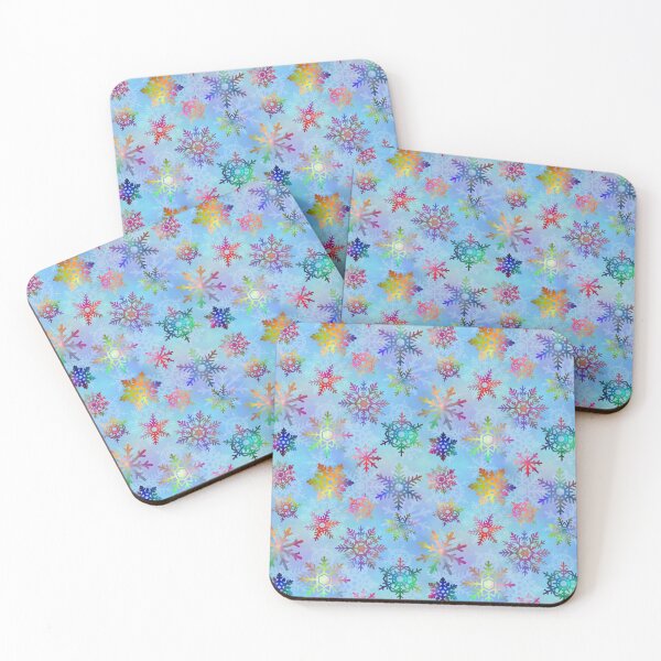 Item preview, Pretty Colorful Snowflakes Christmas Winter Pattern  designed and sold by emkayhess.
