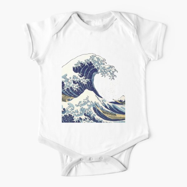 The Great Wave off Kanagawa by Hokusai Short Sleeve Baby One-Piece