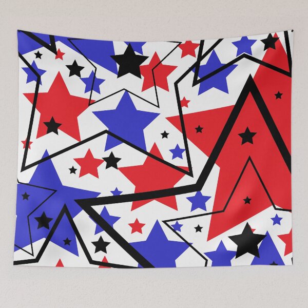 Item preview, Patriotic Stars and Outlines Pattern designed and sold by Zethinova.