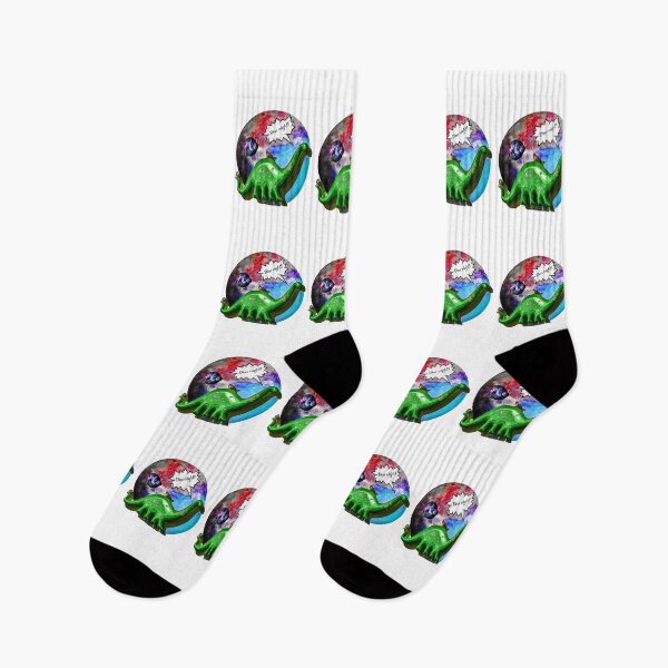 Item preview, Dino Might – Retro Green Dinosaur & Planets – Whimsical Space Art designed and sold by aadventures.