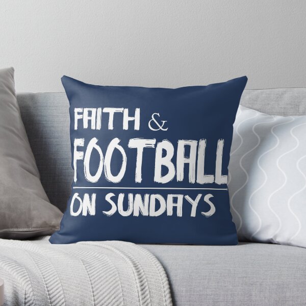 Faith and Football on Sundays Throw Pillow