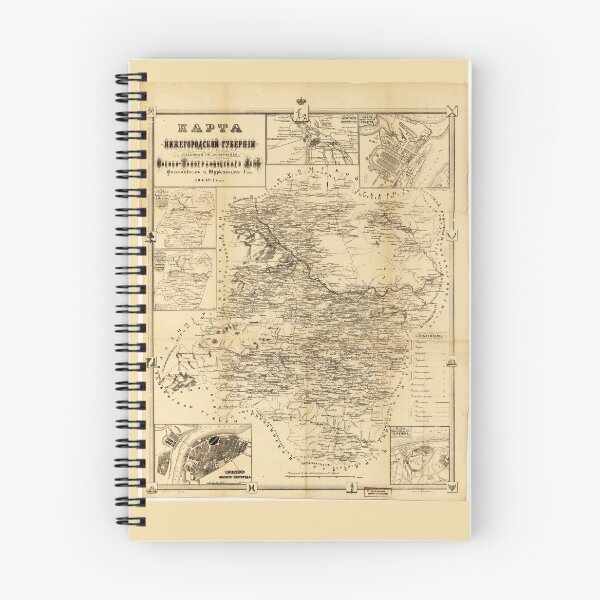 Item preview, Map of Nizhny Novgorod Oblast, Russia (1861) designed and sold by allhistory.