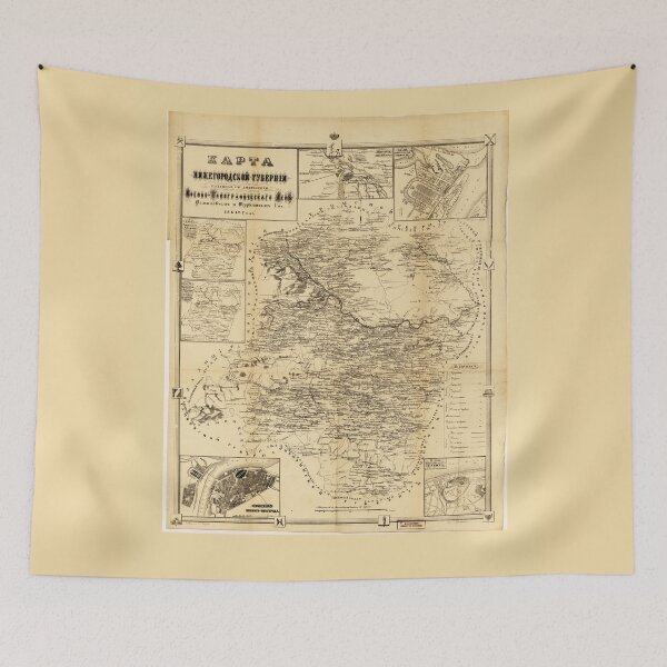 Item preview, Map of Nizhny Novgorod Oblast, Russia (1861) designed and sold by allhistory.