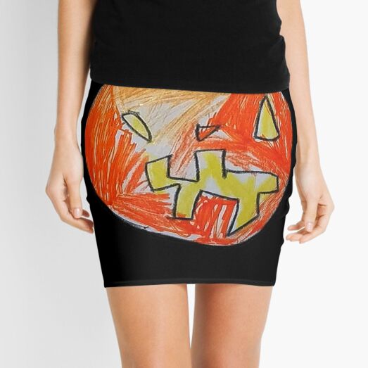Pumpkin Face #01 Mini Skirt