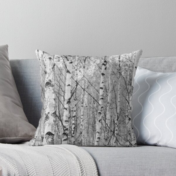 Item preview, birch tree forest, black and white designed and sold by Robert-Pastryk.