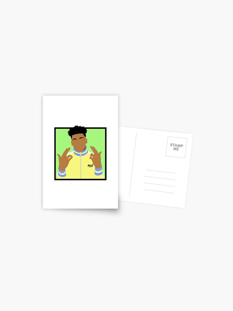 Nle Choppa Simplified 2 Postcard By Johncarpenter2 Redbubble - nle choppa shotta flow 2 roblox id code